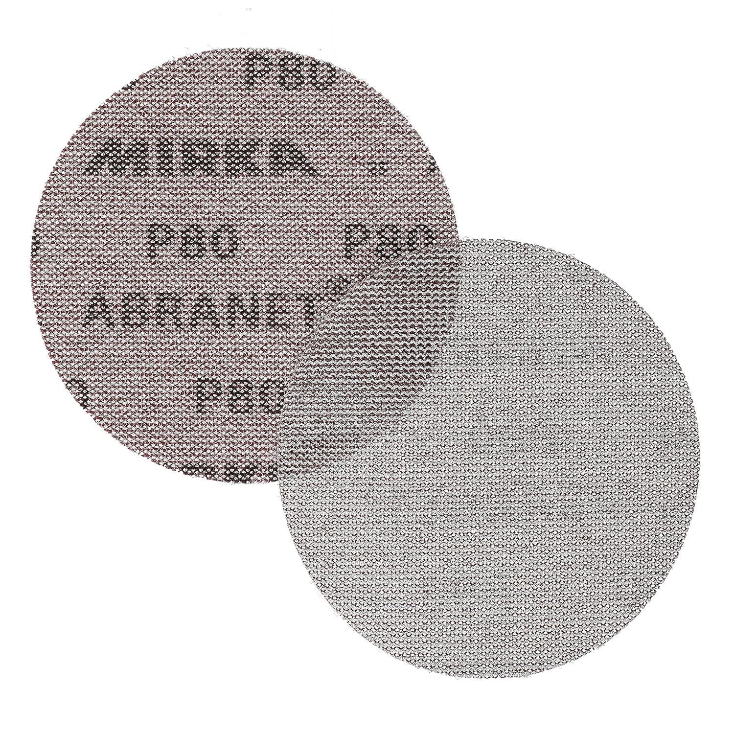 Efficient 80 Grit Abranet Sanding Discs – 5 Inch, 50 Count for Dust-Free Finish