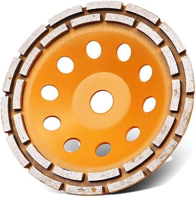 2/5/10PCS 7”x7/8” 180x22mm Double Row Diamond Grinding Cup Wheel for Grinding
