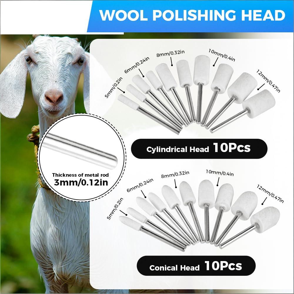 140PCS Buffing Wheel Polishing Kit Compatible with Dremel for Rotary Tool