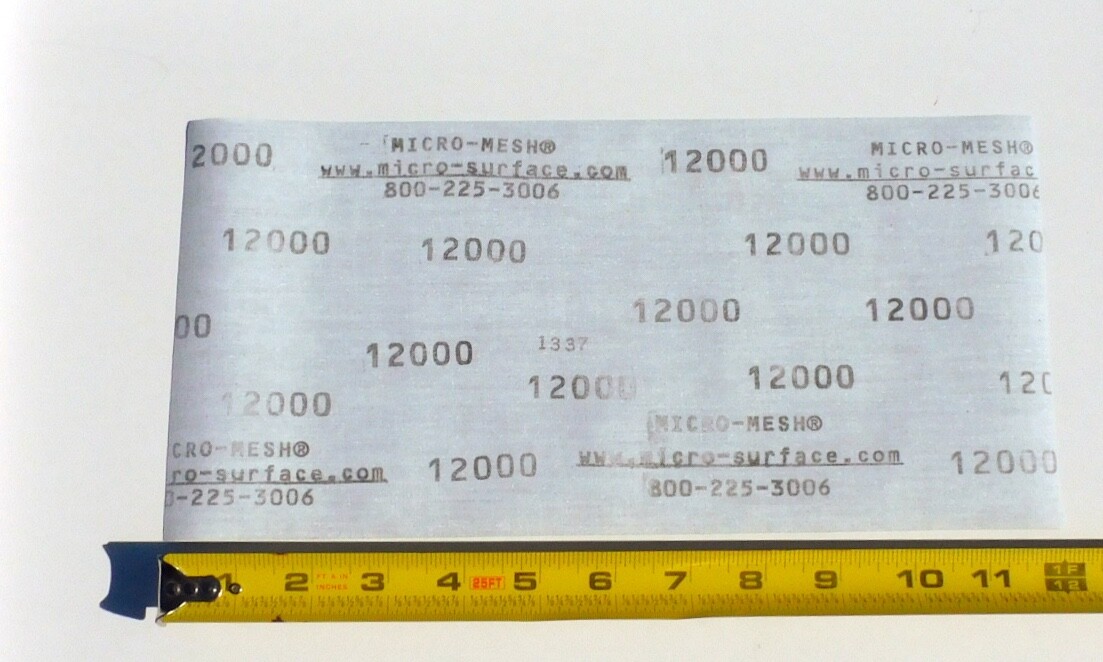 Micro-Mesh Finishing ROLL 6” x 1 ft. 12000 grit Extra Fine Cloth Sandpaper