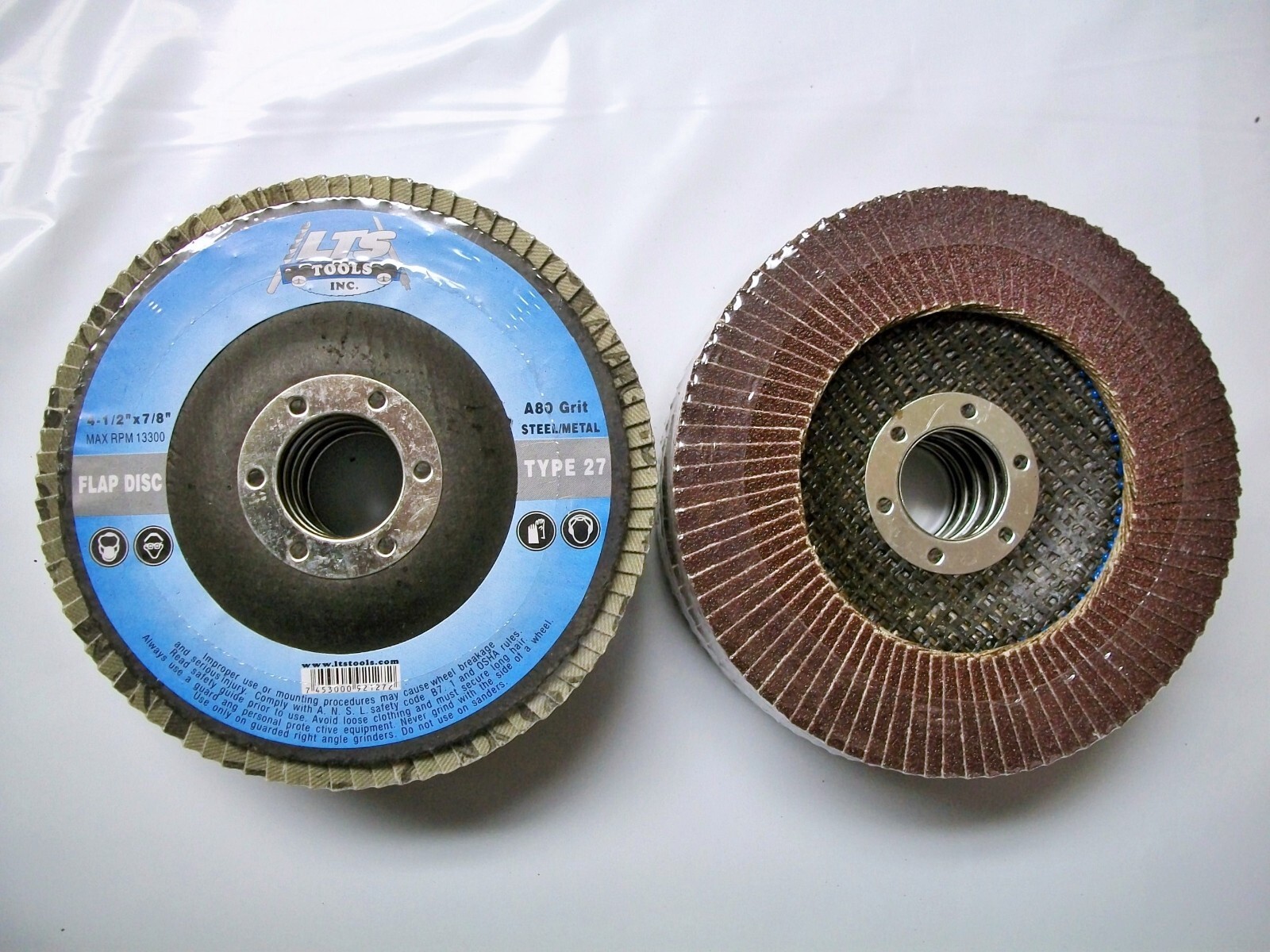 4-1/2″ x 7/8″ Flap Disc 80 Grit Type 27 AO Professional Grade 50 Discs