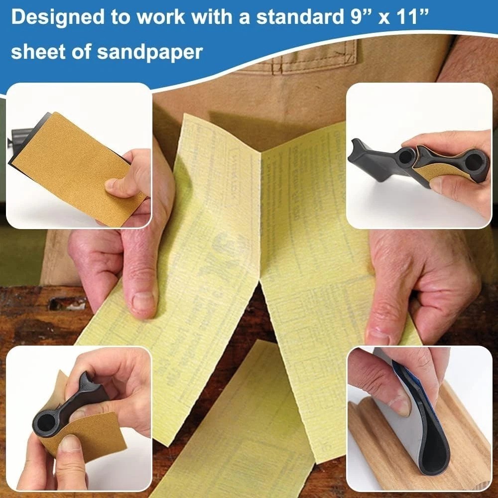 11 PCS Contour Sanding Grips with 21 Profiles, Woodworking Angle Sanding Pads…