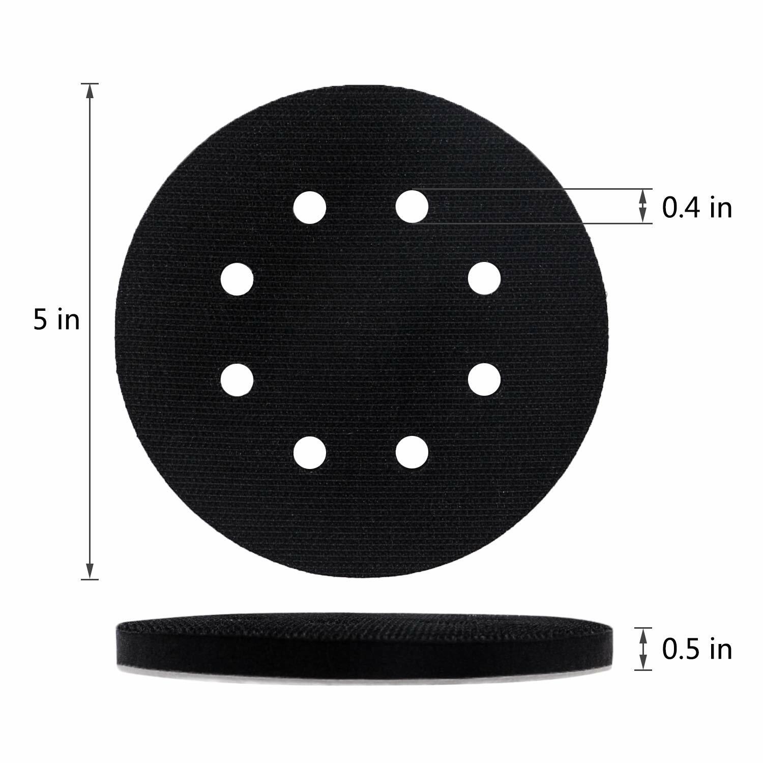 5inch 8 Holes Interface Pad Hook & Loop Soft Sponge Cushion Buffer Backing Pad