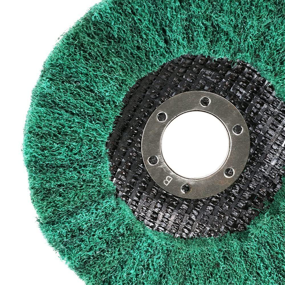 5PCS 4-1/2″ Metal Cleaning Polishing Wheel Pad Nylon Flap Disc for Angle Grinder
