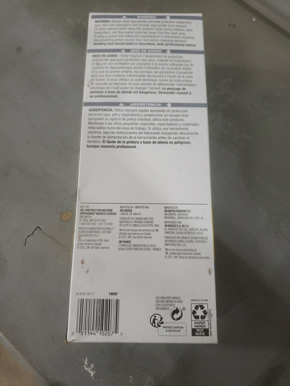 3M 10207 Drywall Paper Sanding Sheet, 4-3/16 x 11-1/4 In, 80D Grit, 100 Sheets