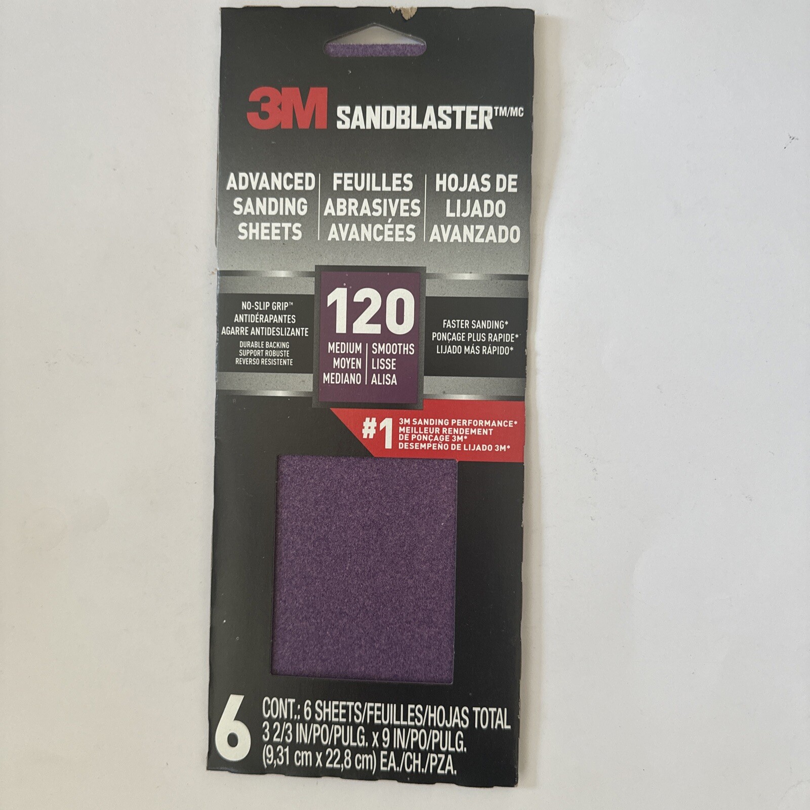 3M 4-1/2 in. L X 2-1/2 in. W X 1 in. 60 Grit Coarse Sanding Sponge