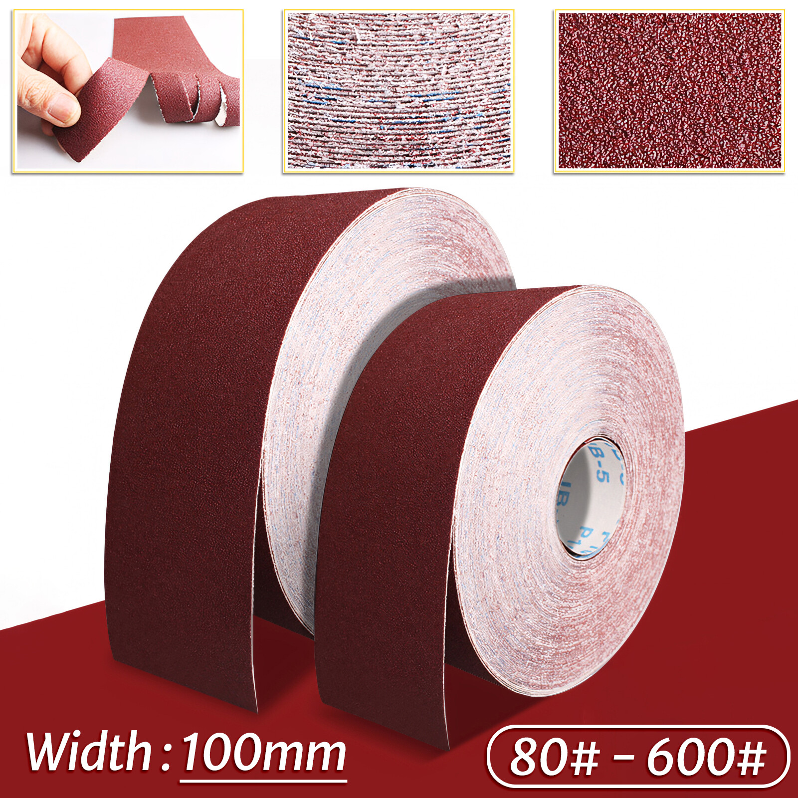 80-600 Grit Sandpaper Roll Abrasive Sand Paper Metal Furniture Sanding Sheets
