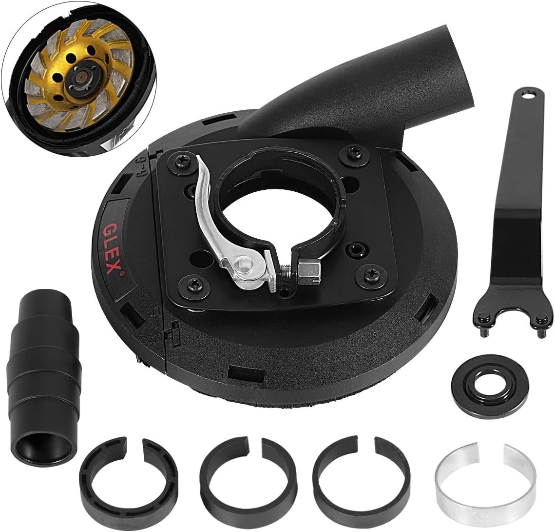 Angle Grinder Dust Shroud Attachment – Easy Install, Compatible with Top Brands
