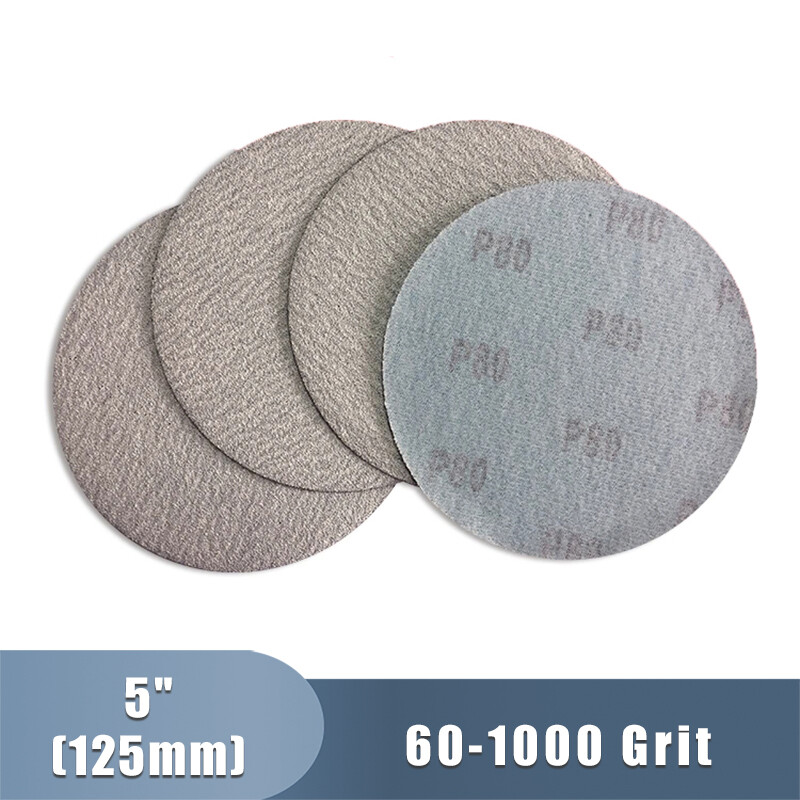 5″ 125mm White Dry Sandpaper Sanding Discs Polishing Abrasive Pads 60-1000 Grit