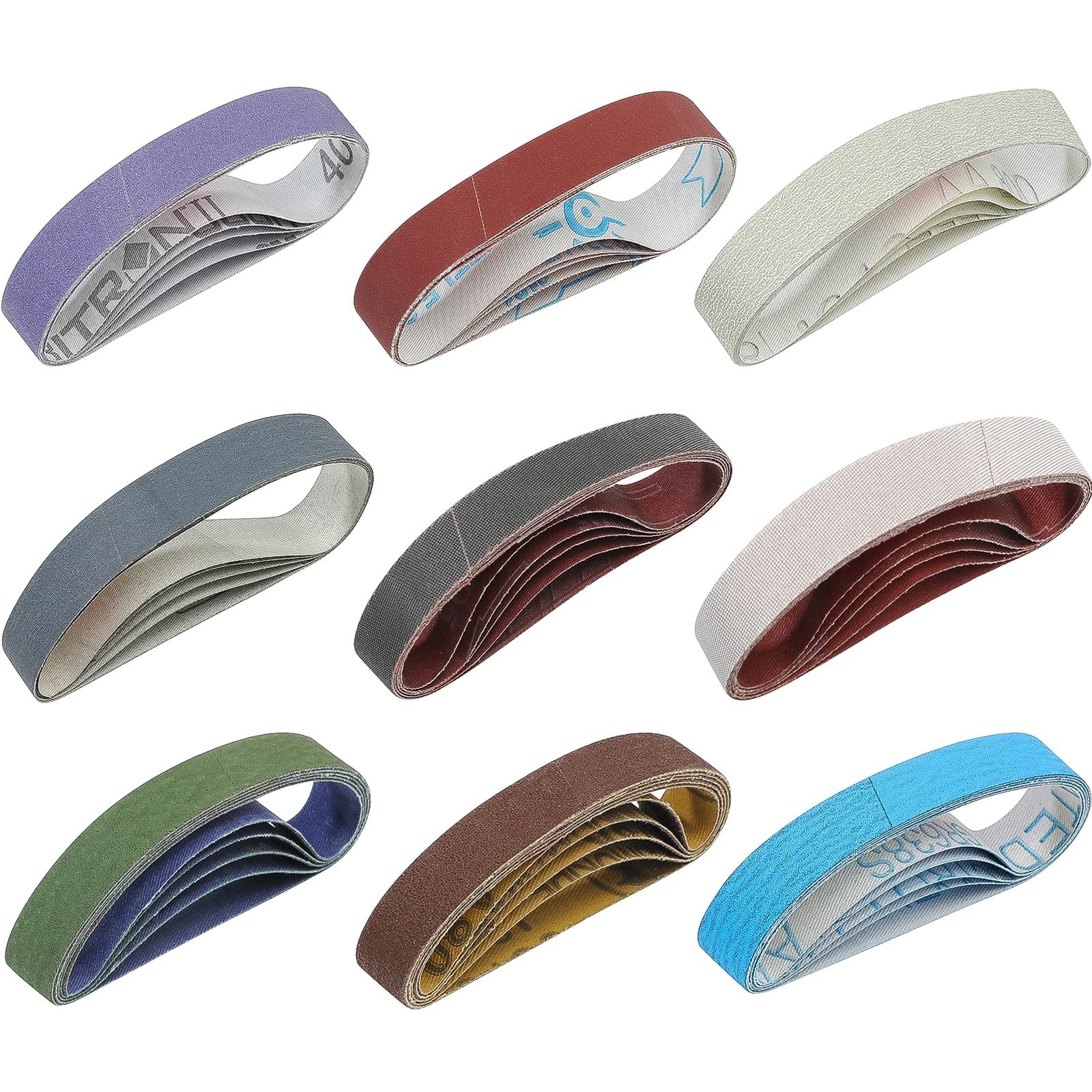 45 Pcs Knife Sharpener Sanding Belt Kit 3/4″ x 12″ – 80 to 5000 Grits for Tools