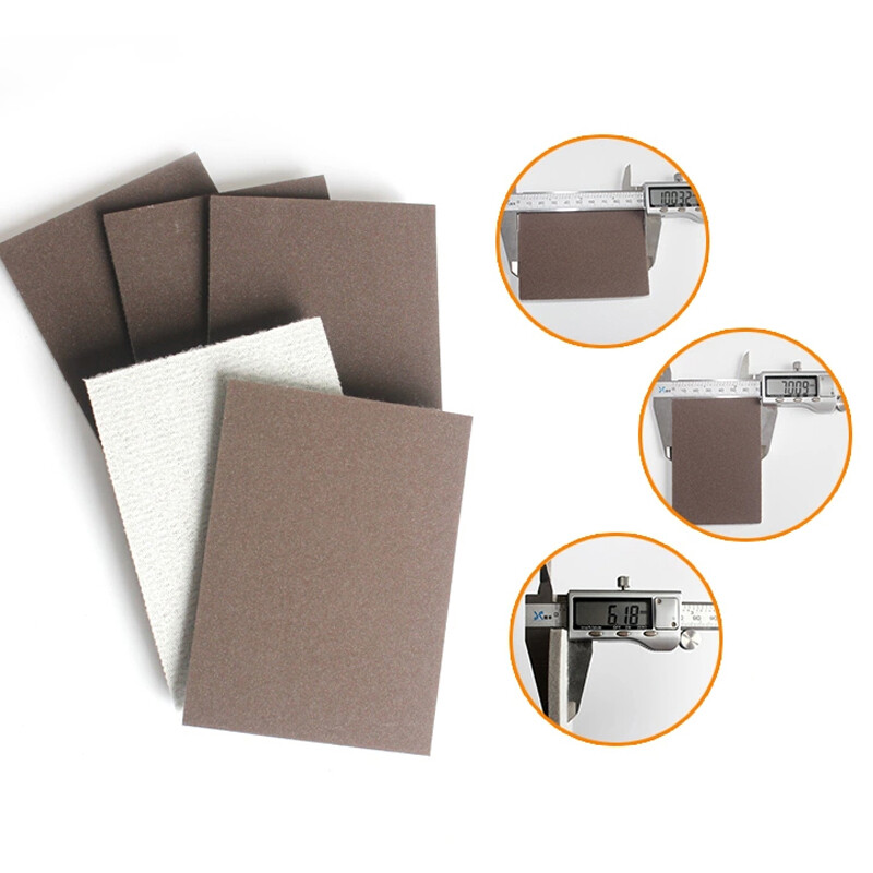 70*100mm Sponge Sanding Block Red Sandpaper Wet And Dry Foam Pads 300-2000 Grit