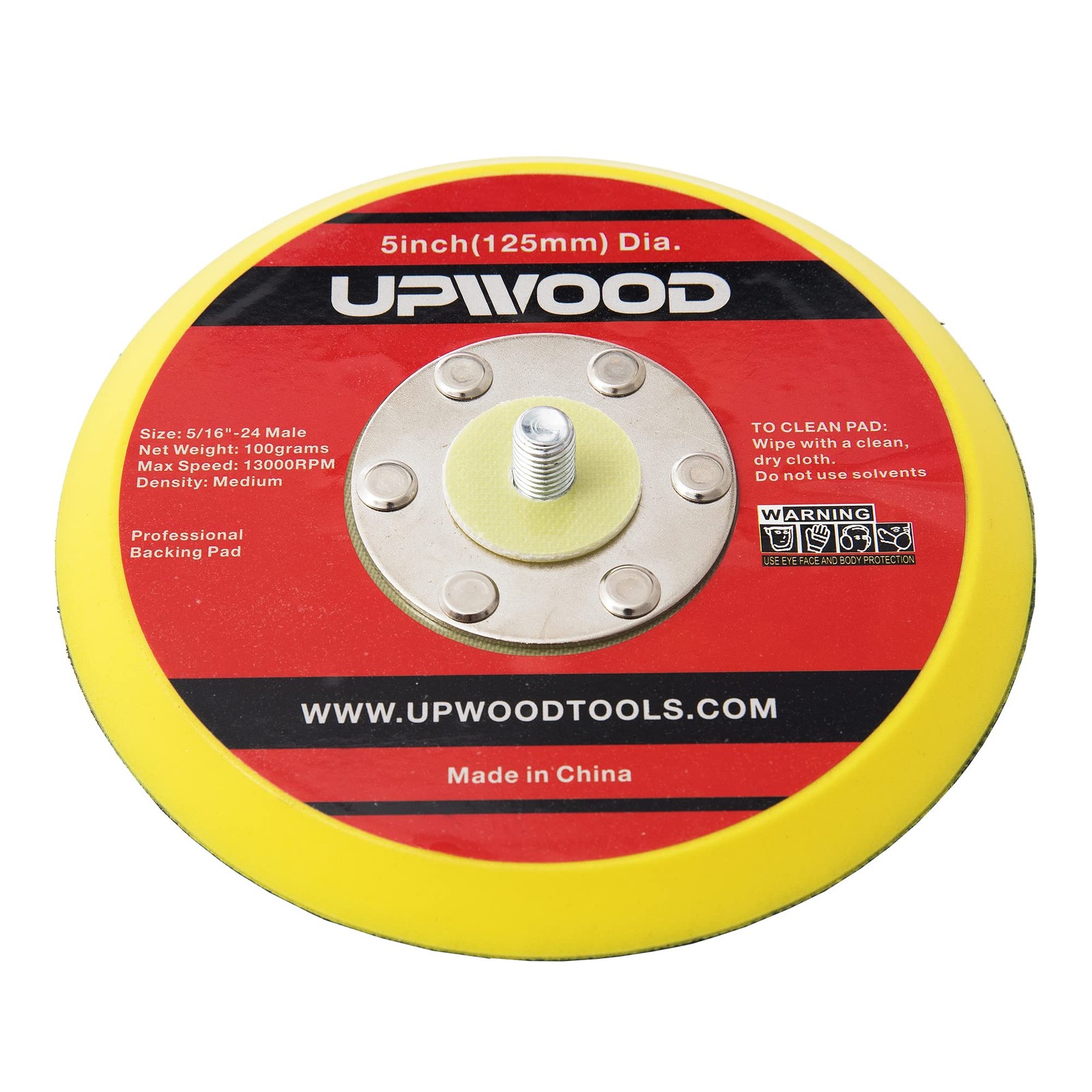 2 pcs 5″ Vinyl Face PSA Backing Pad for Air Sander Polisher, 5/16″ Arbor with…