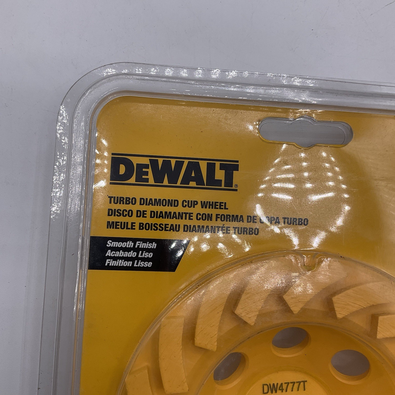 DEWALT DW4777T Turbo Diamond Cup 5 Inch Grinding Wheel – Yellow NEW