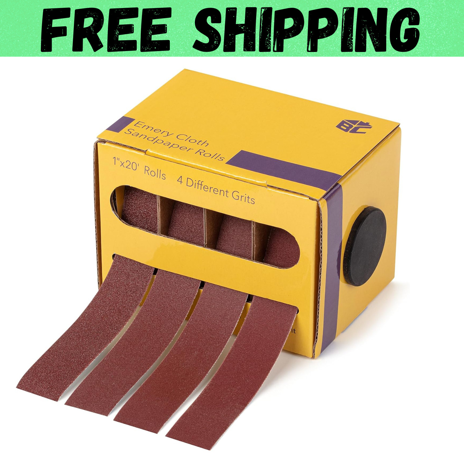 4 Grits Emery Cloth Roll 1″ x 20 FT 150/240/320/400 Grit Abrasive Sandpaper Roll