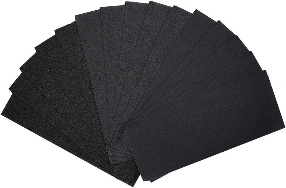 25 Pack 9″x3.6″ Silicon Carbide Wet Dry Waterproof Sandpaper 220 Grit For Wood