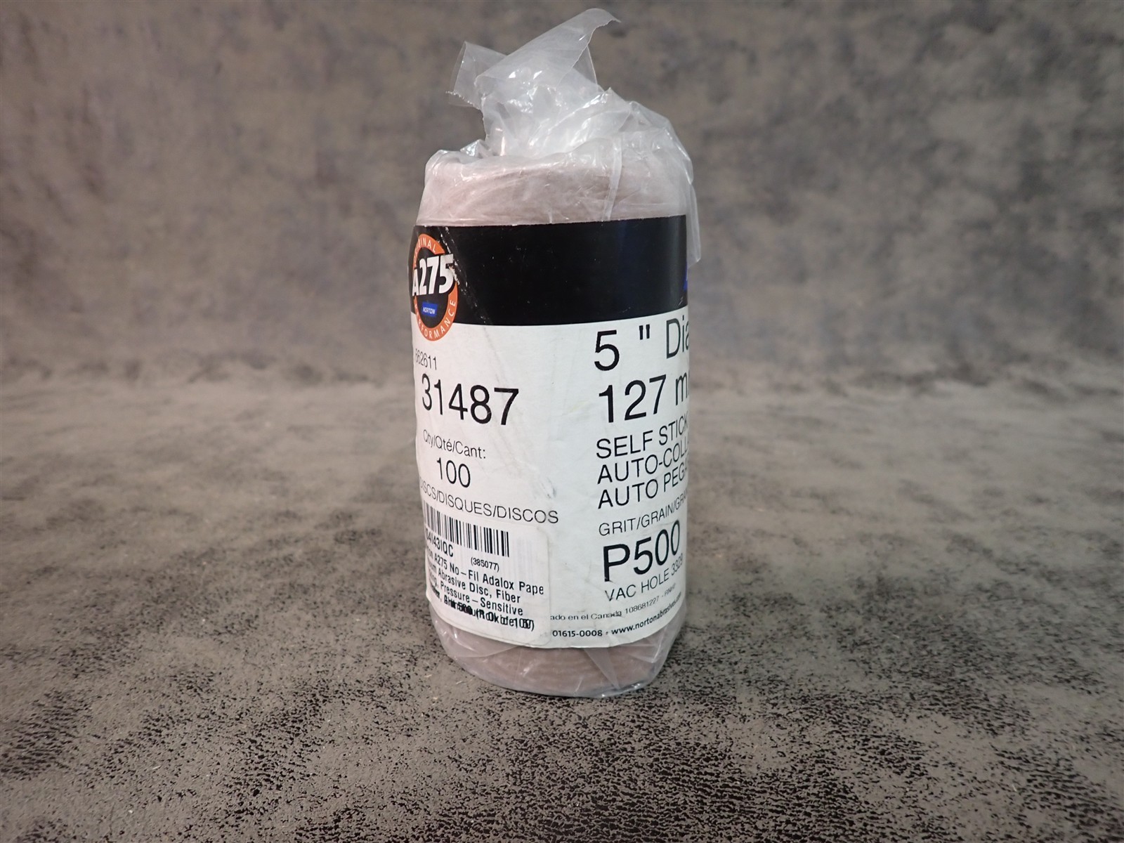 Norton 31487 P500 Grit AO 5″ Vacuum Sanding Disc Roll 100 Sheets (BN18)