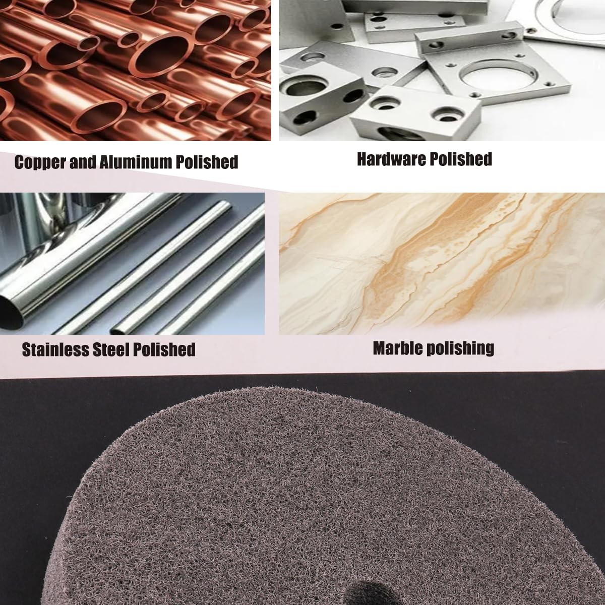 6 Inch Fiber Buffing Wheel,7P Hardness Fiber Polishing Wheel,180# Quick Chang…