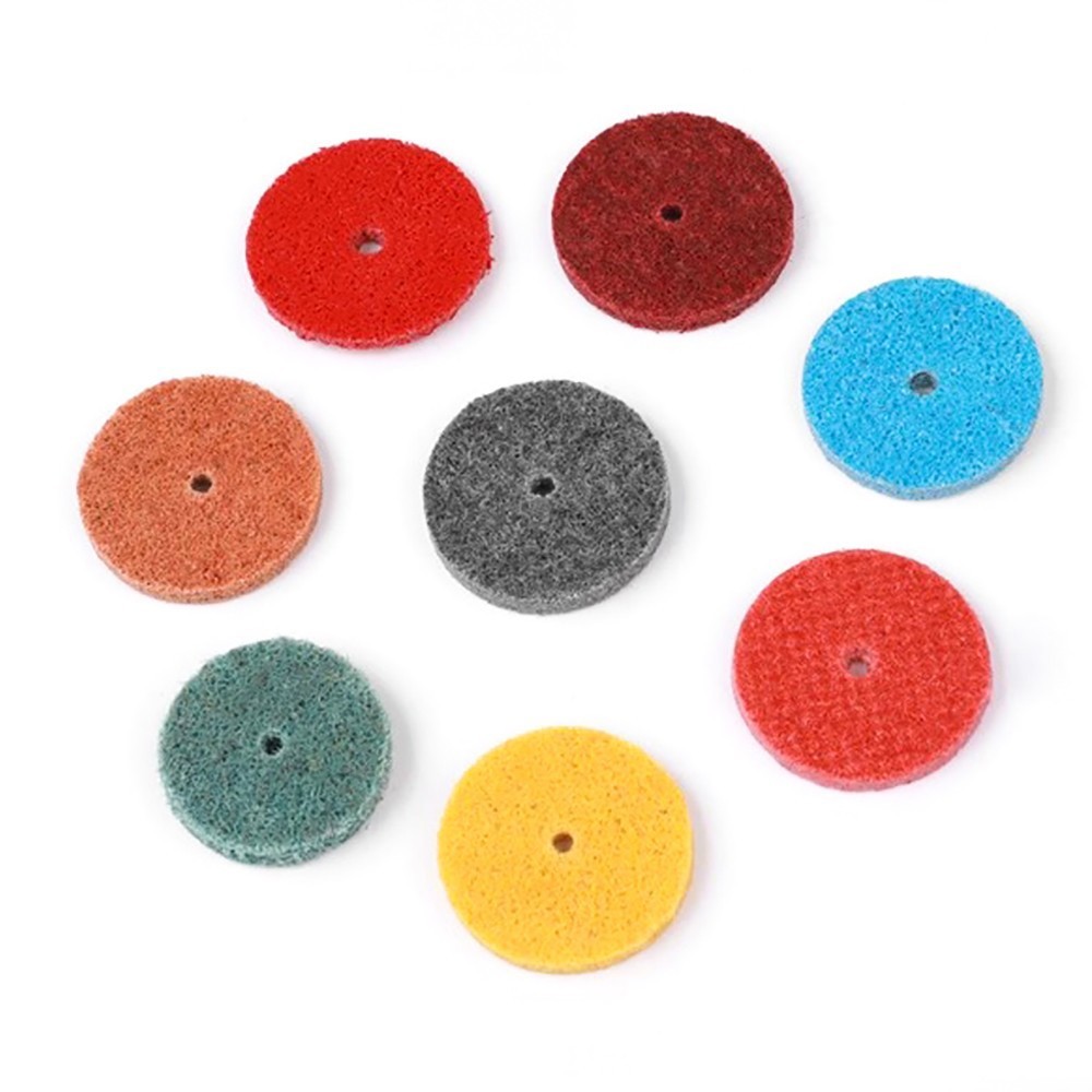 28mm Nylon Fiber Polishing Wheel Abrasive Disc Pads For Rotary Tool 150-600 Grit