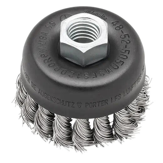 Milwaukee Carbon Steel Wire Cup Brush Crimped and Knotted ALL SIZES