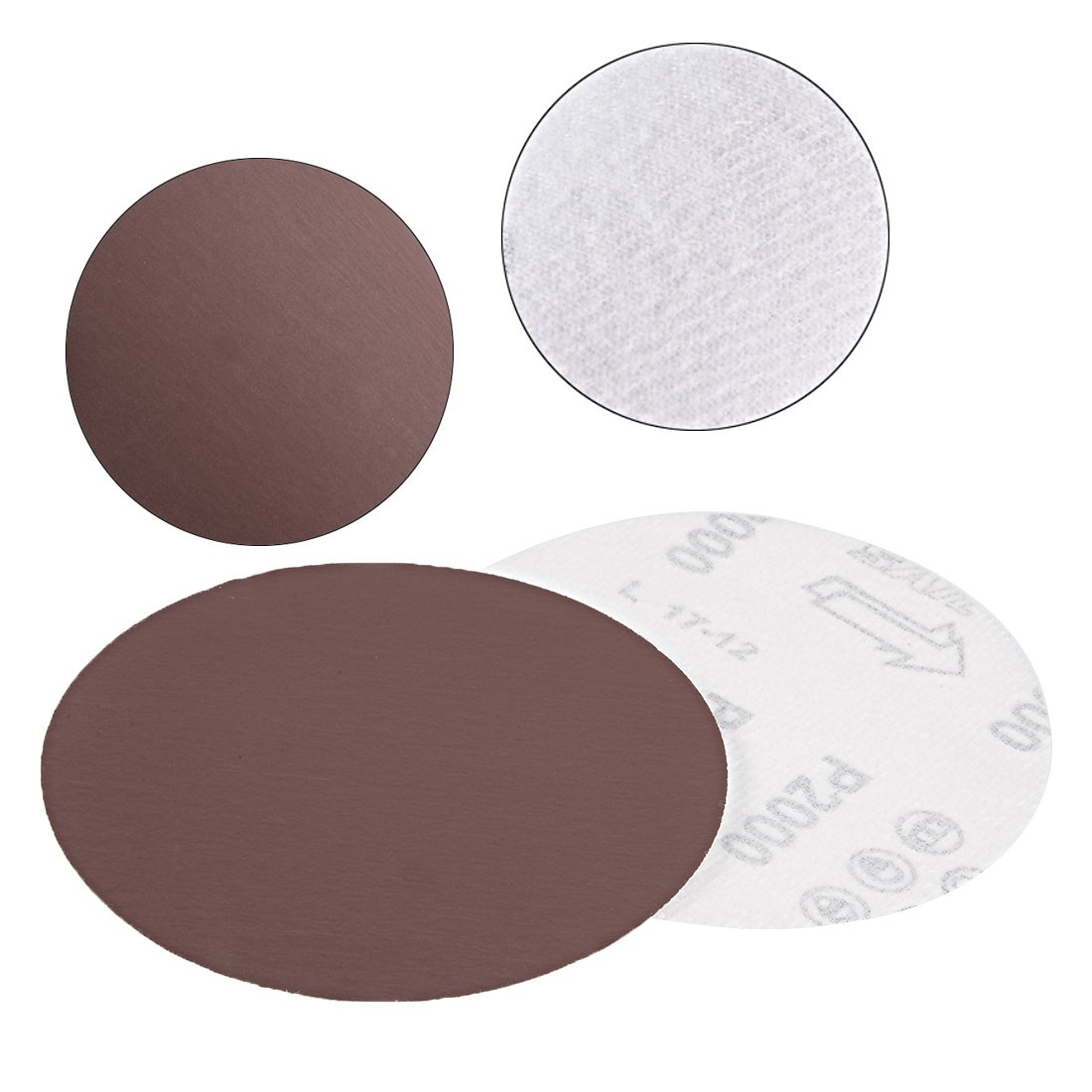 50sets 5 Inch Hook and Loop Sanding Disc 2000 Grits Flocking Sandpaper