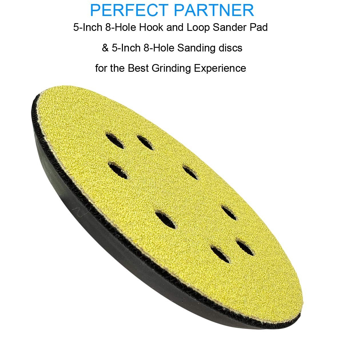 Medium Grit Replacement Sander Pad, 5″ Hook and Loop for Various Sanders