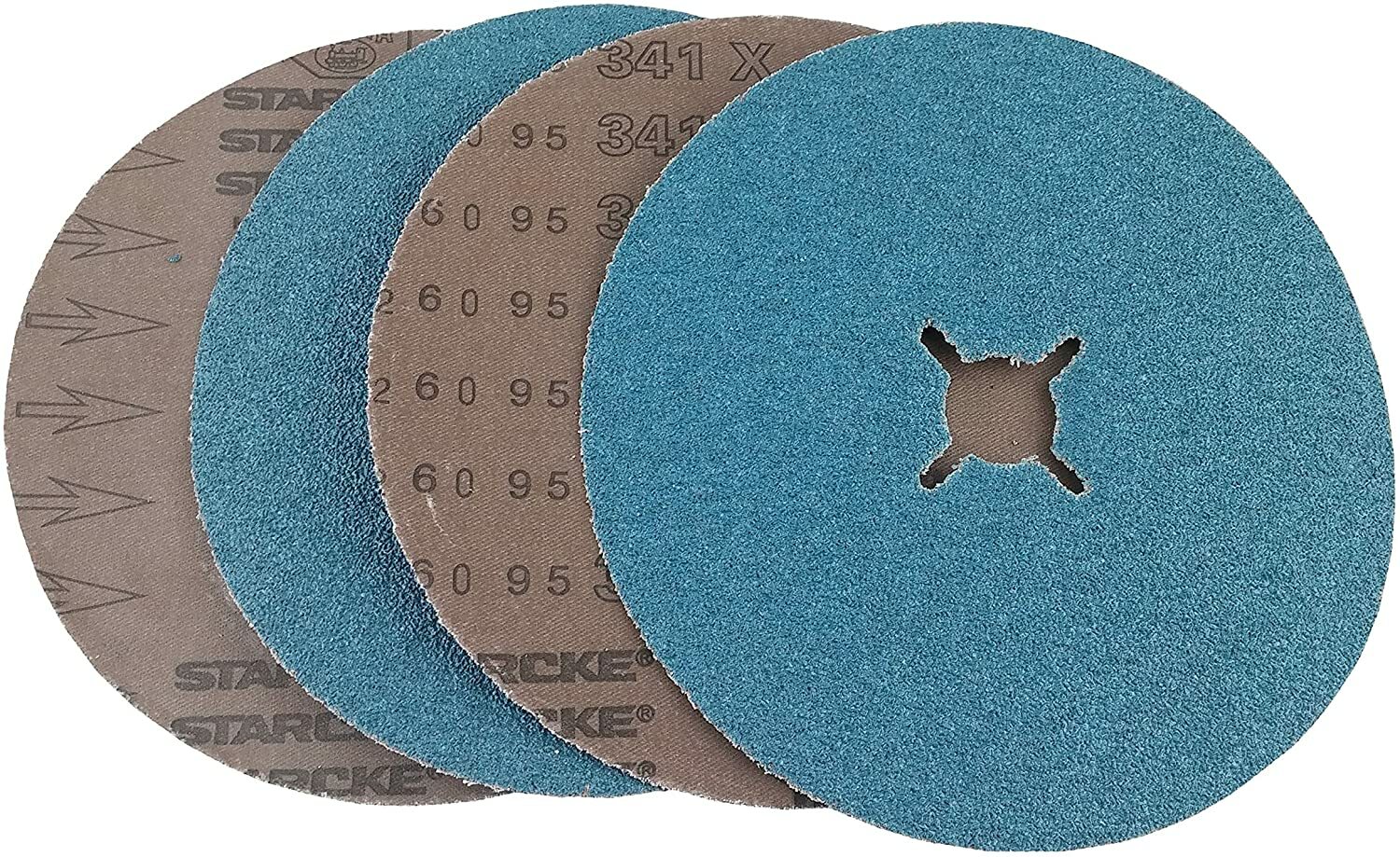 Starcke Premium 7 Inch Slotted Edger Wood Floor Sanding Discs 4 Slots 7/8″ Hole
