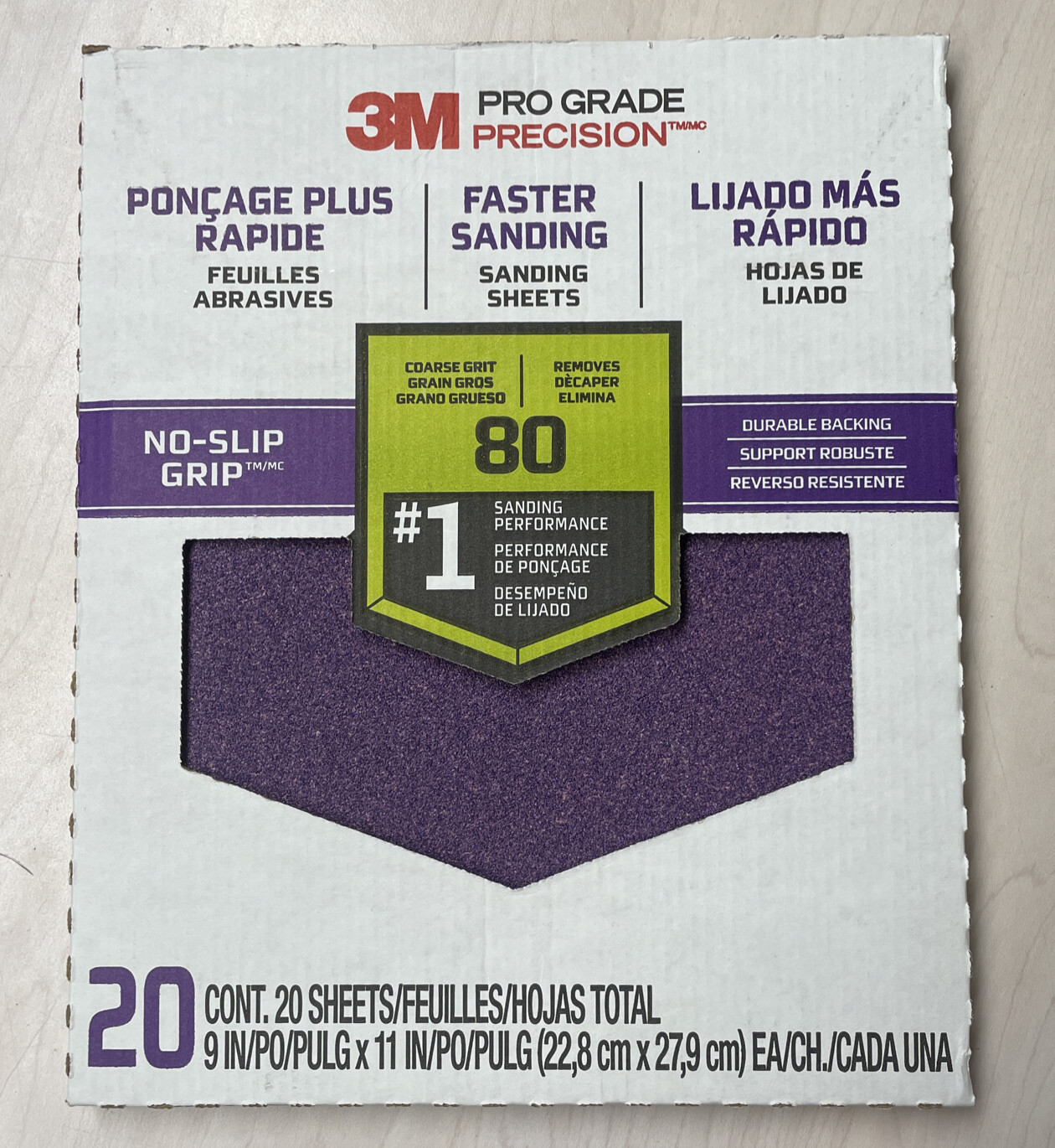 3M 20 Pack 9″x 11″ Pro Grade Precision Sand Paper Multi – 80,150,220 SPECIAL