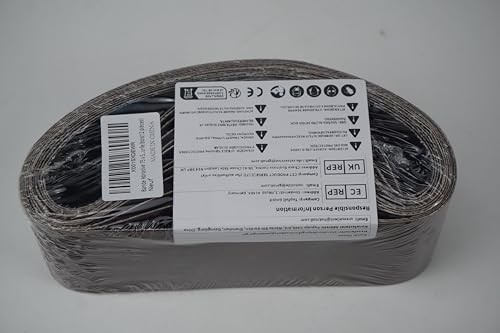 3X21 3 X 21 Inch Sanding Belt Pack 3-Inch X 21-Inch,12 Pcs(4 Each Of 8
