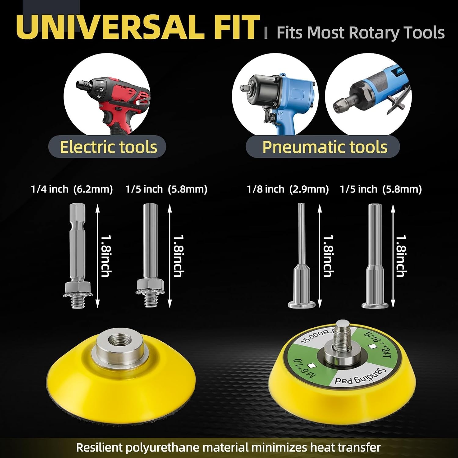 251Pcs 2 Inch Sanding Disc Drill Polishing Kit Sanding Attachment Assorted 60-10