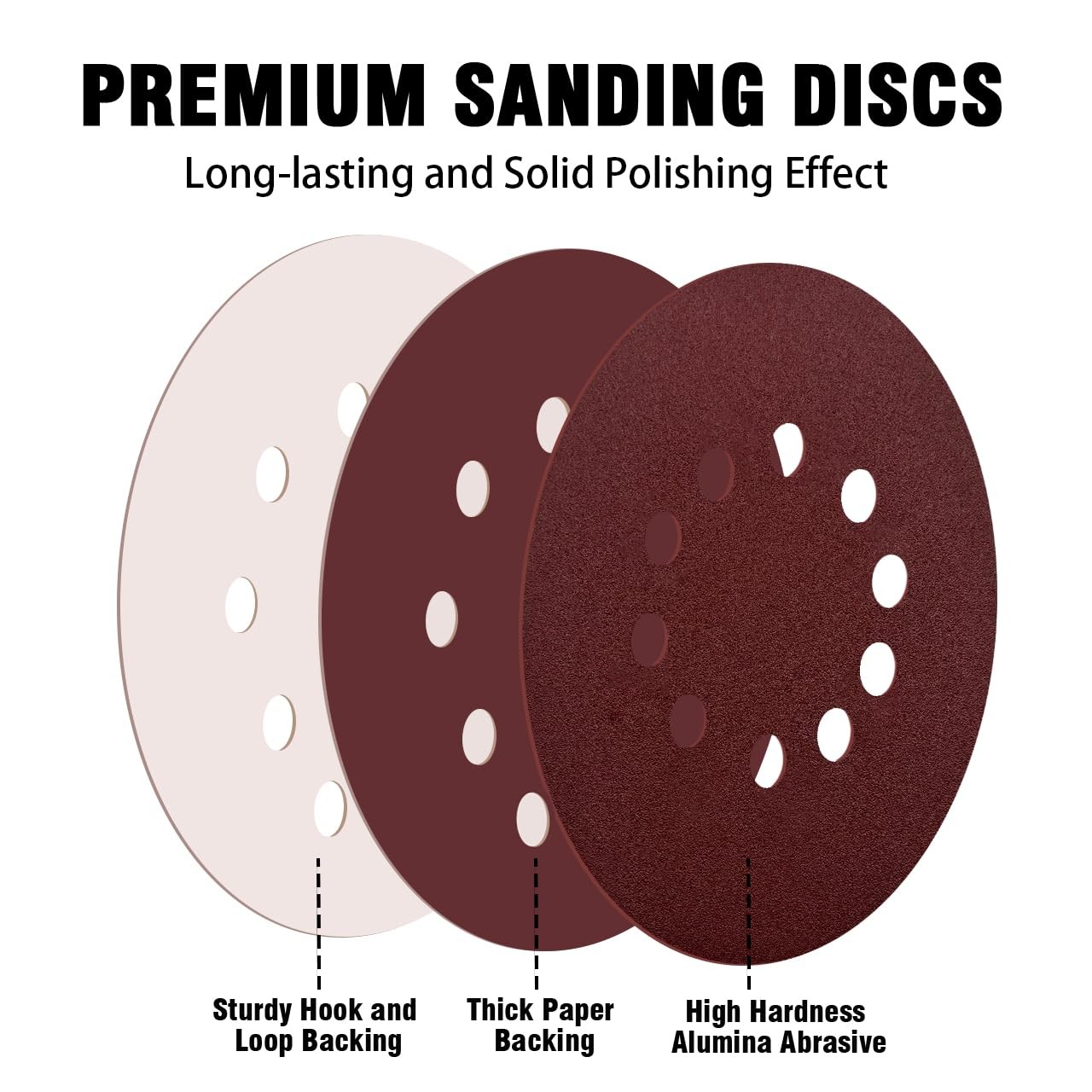 9 Inch 10 Hole Sanding Discs for Drywall Sander – 10 Pack of 40 Grits Drywall…