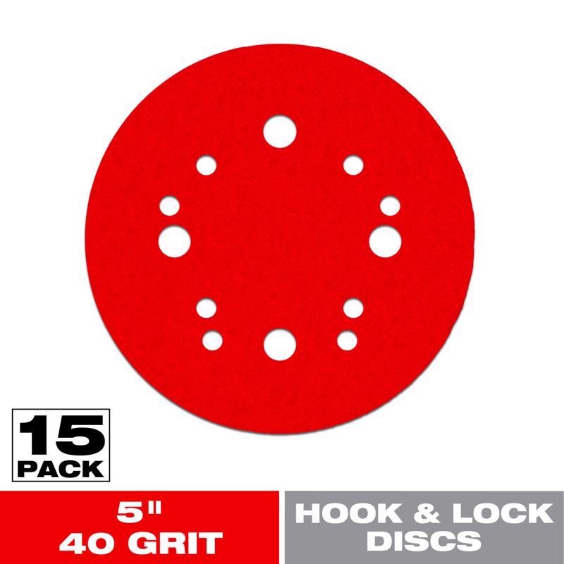 15-Pack Diablo 5″ Ceramic Blend Hook & Lock Sanding Disc 40 Grit Ultra Coarse