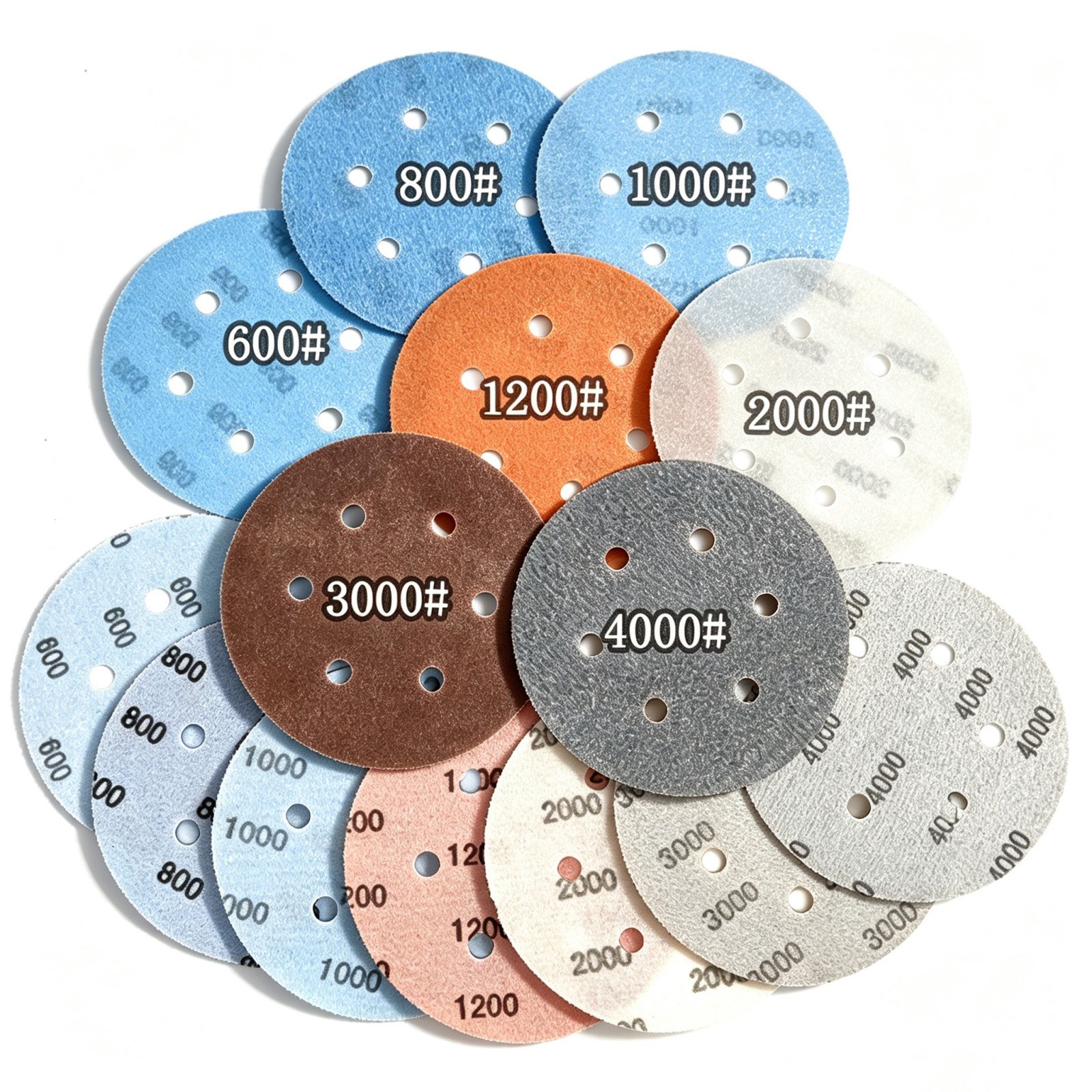 6″ 150mm Wet and Dry Sanding Discs Film Sandpaper Hook & Loop Pads 600-5000 Grit