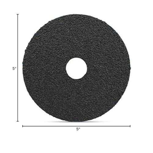 Silicon Carbide Resin Fiber Sanding and Grinding Discs, 5” x 7/8” 60 Grit
