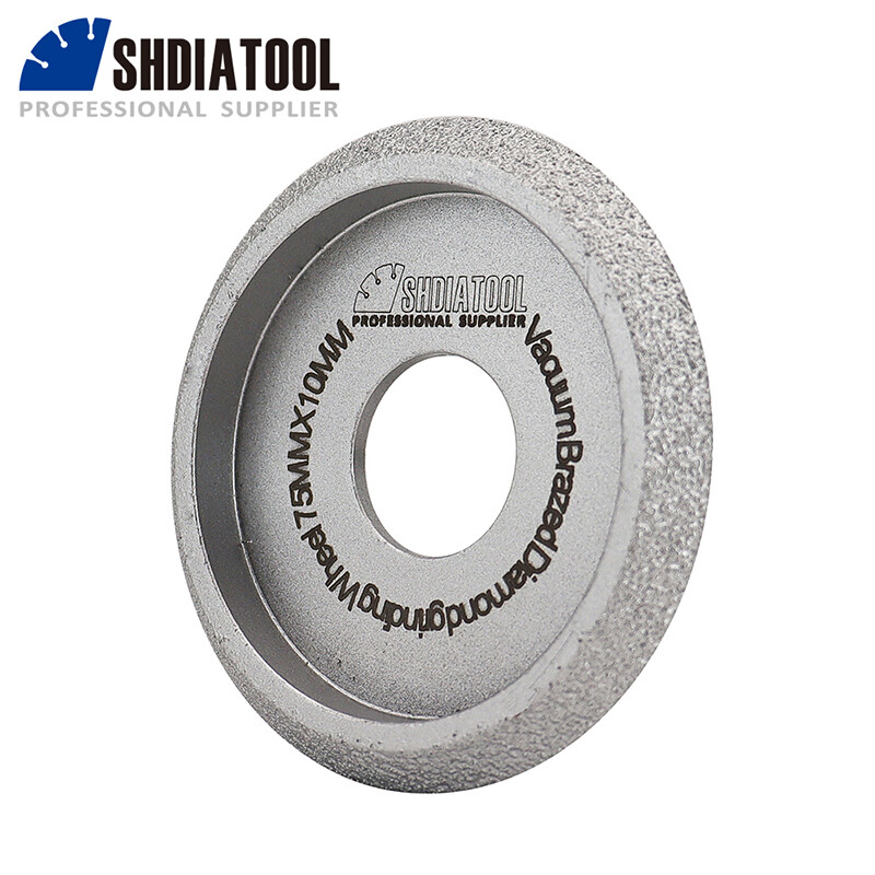 V-profile Diamond Grinding Wheel Vacuum Brazed Sanding Wheel Grinder Dia75x10mm
