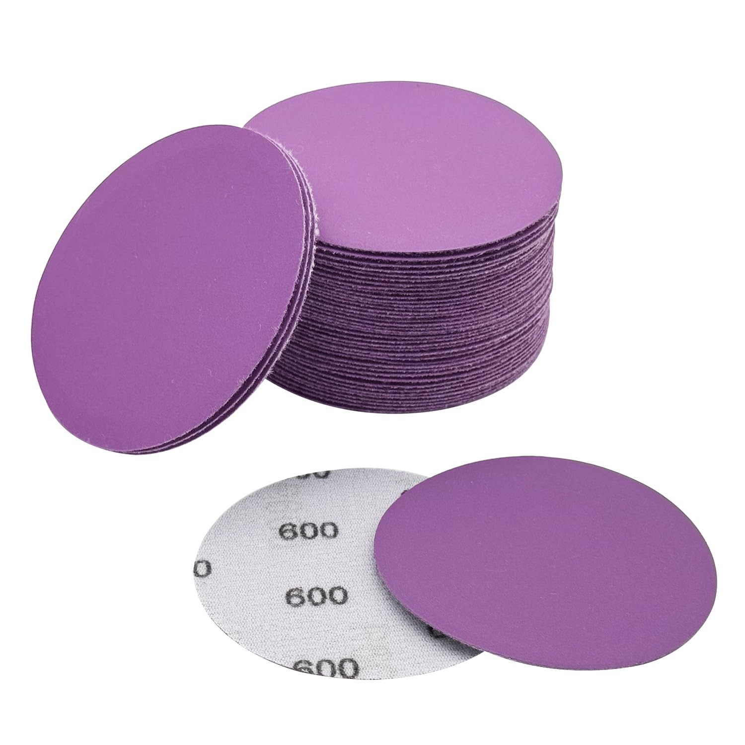 Wet Dry Sanding Disc Hook Loop 600 Grit 3 In 50pc Aluminum Oxide Wood Metal Auto