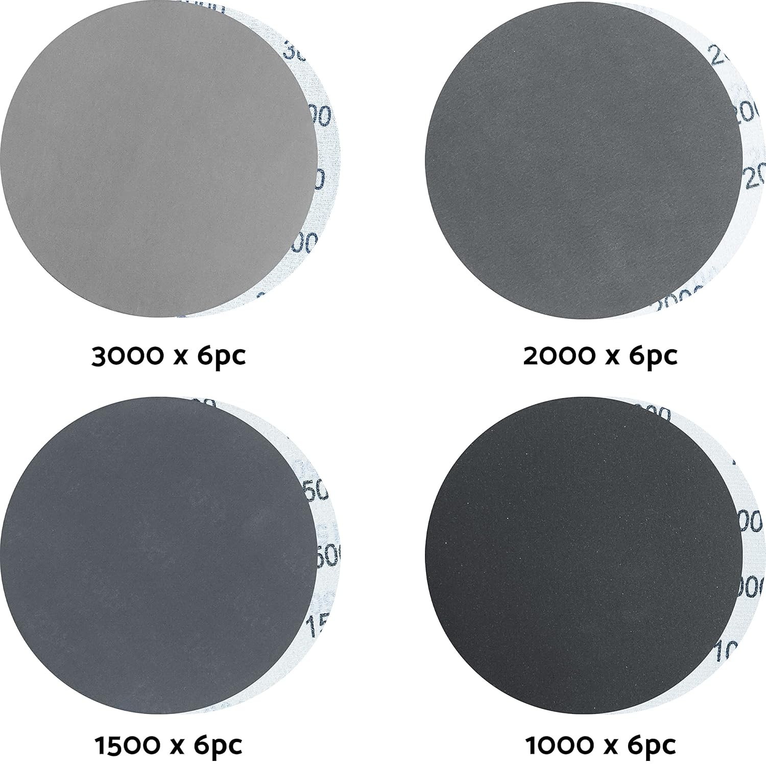 Versatile 24 Pcs 6 Inch Sanding Discs Set – Superior Finish with 1000-3000 Grit