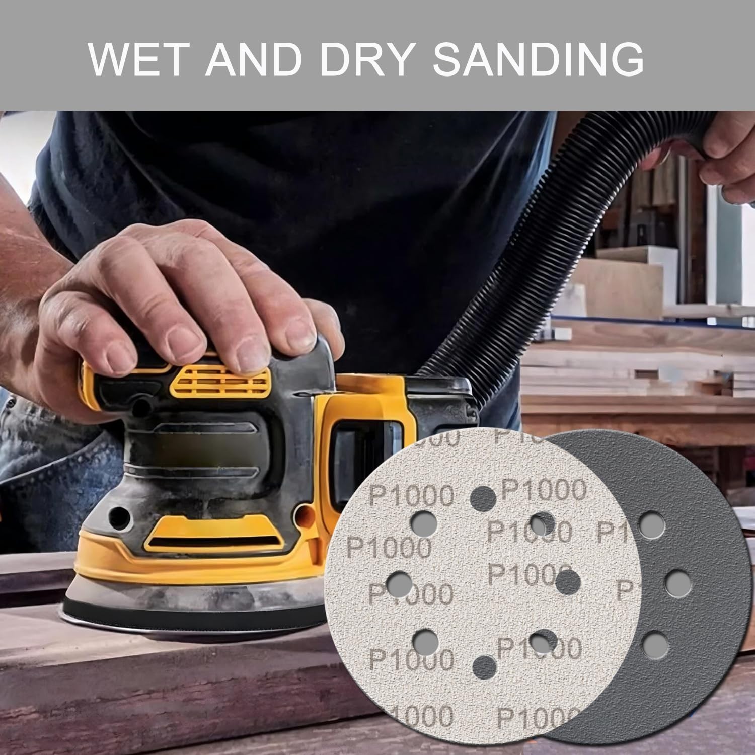 Comprehensive 100-Pc Sandpaper Set – 5” Silicon Carbide Discs for All Surfaces