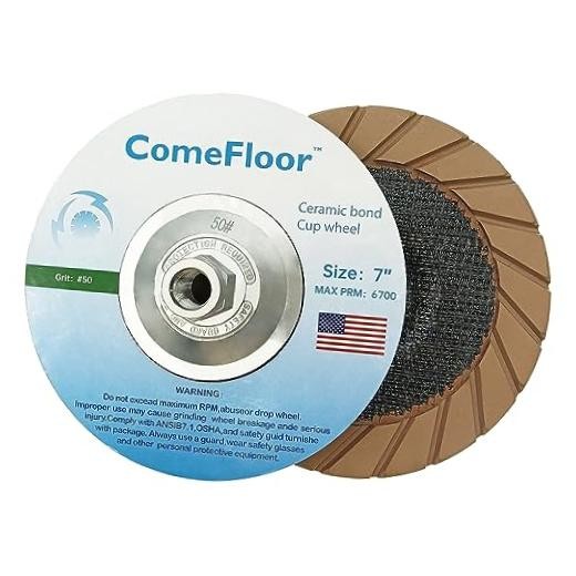 Concrete Grinding Cup Wheel 7″ Ceramic Diamond Cup Wheel for Floor 50#