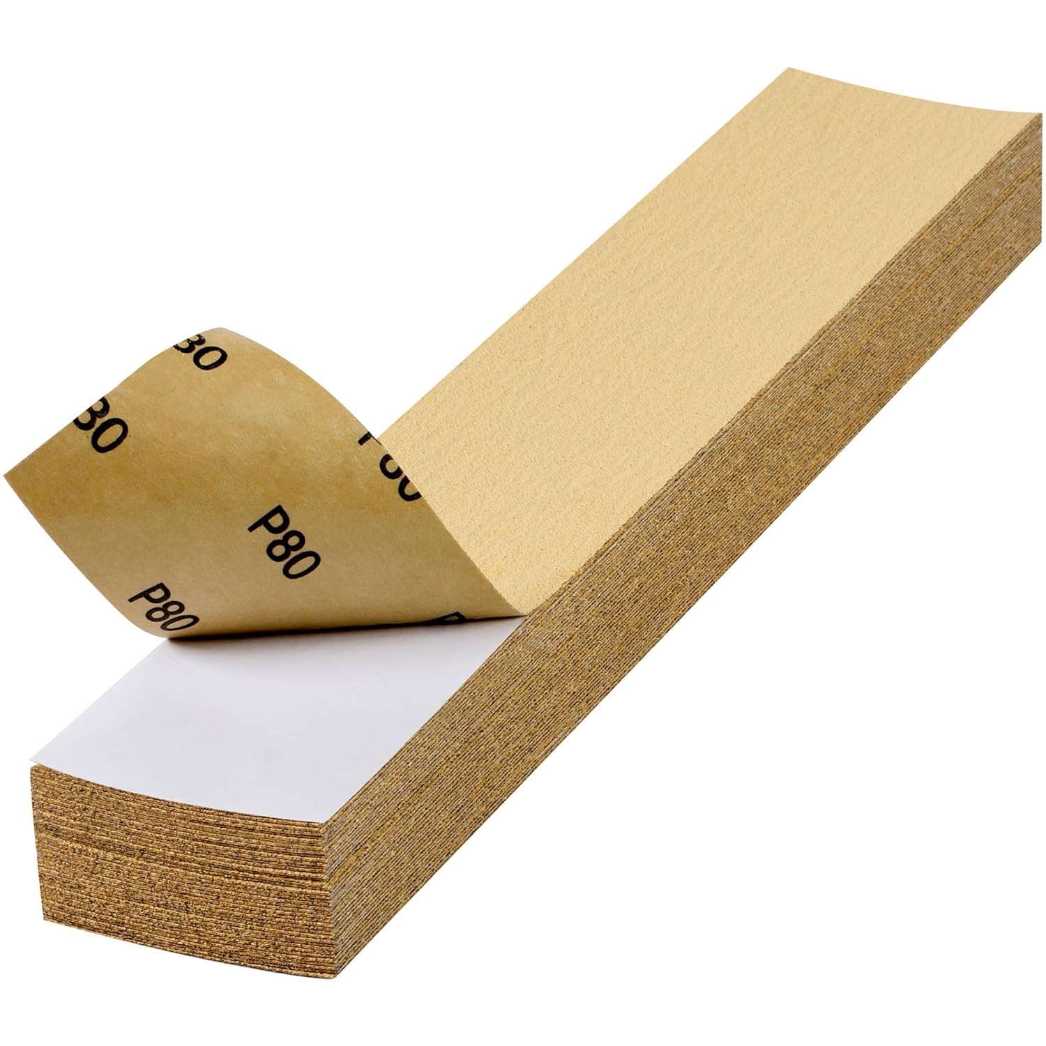 40 PCS 2-3/4″ x 16-1/2″ Long Board Sand Paper 80 Grit PSA Longboard Sandpaper