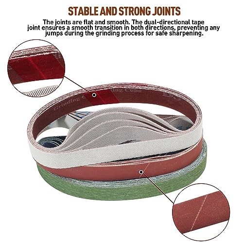 45 Pcs Knife Sharpener Sanding Belt Kit 3/4″ x 12″ – 80 to 5000 Grits for Tools