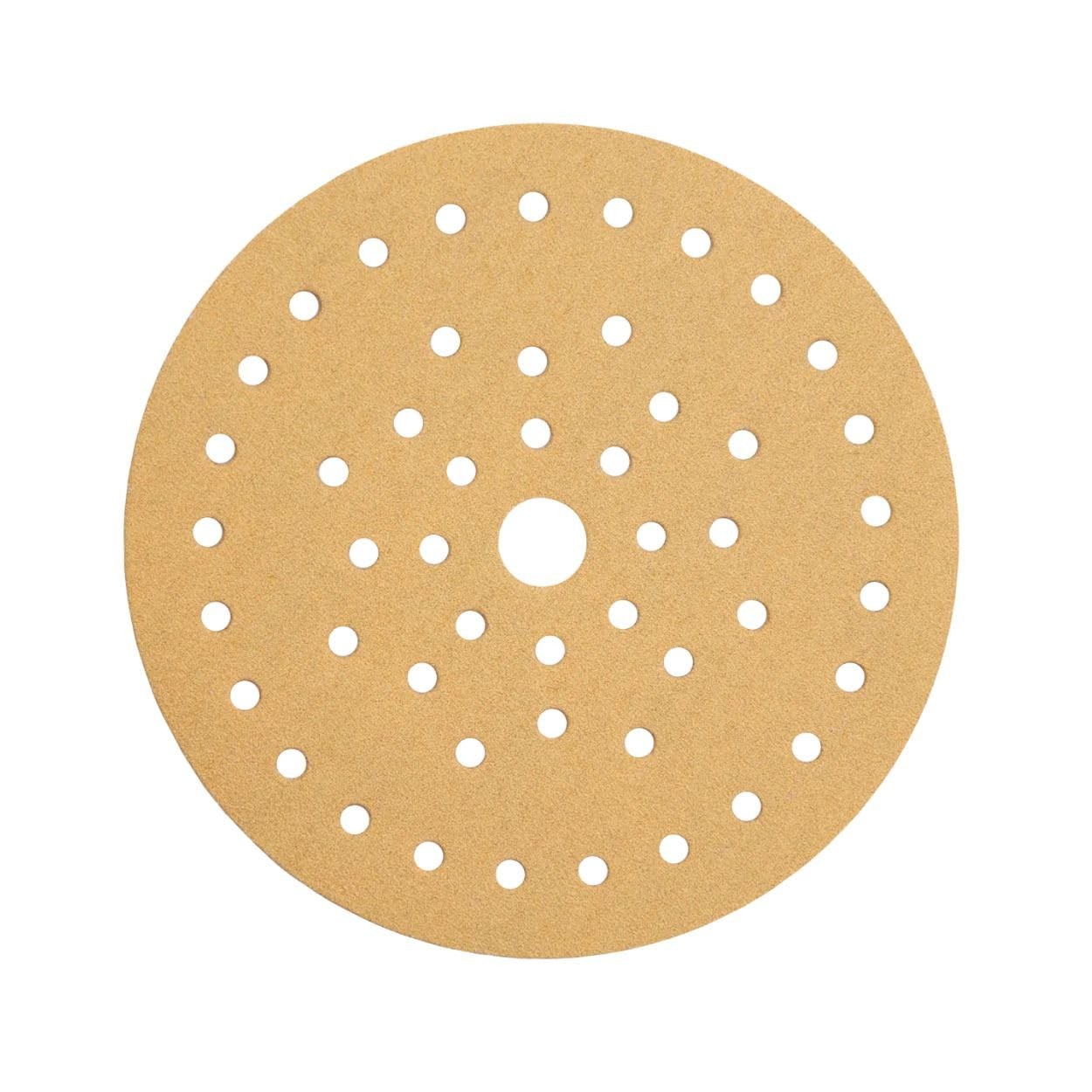 Gold Multifit 5 Inch Sandpaper Grit 100 Hook Loop Sanding Discs 50 Pack