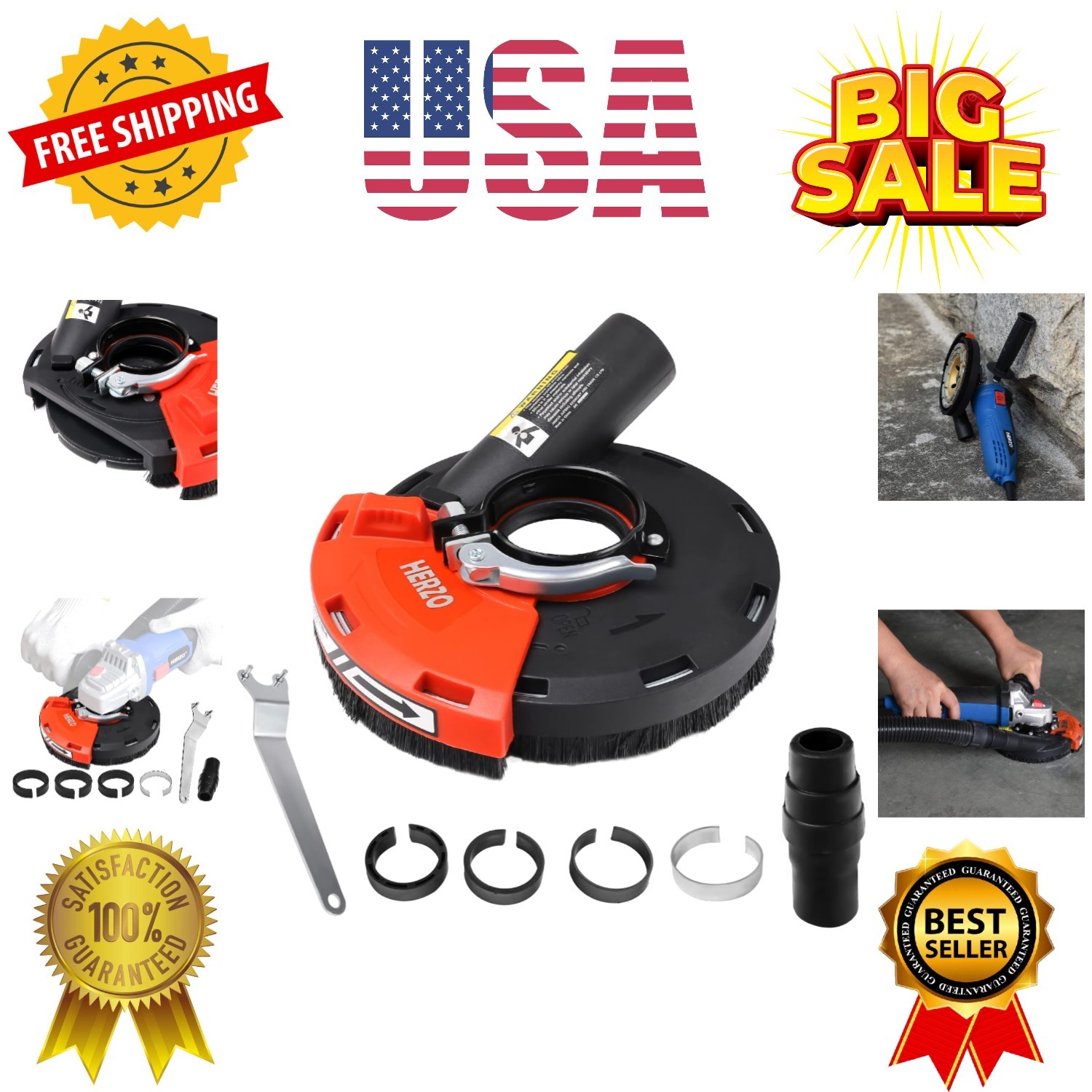 Dust Shroud for Angle Grinder 4/4.5/5 inch Universal Surface Grinding Shroud …