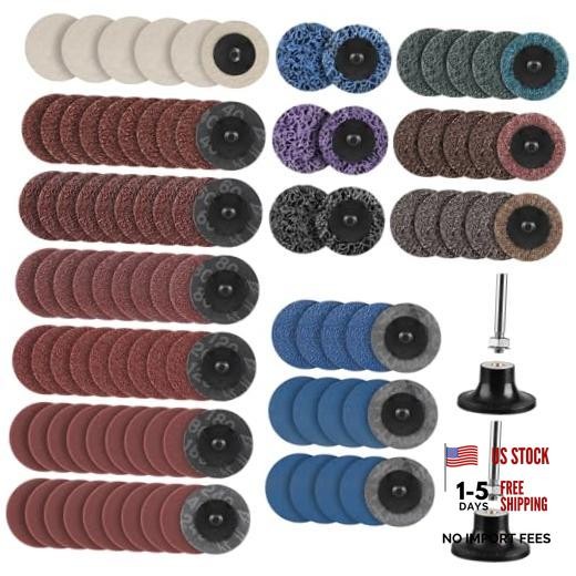 104Pcs Sanding Discs Set, 2 Inch Die Grinder Sanding ZP 2inch hybrid 104Pcs