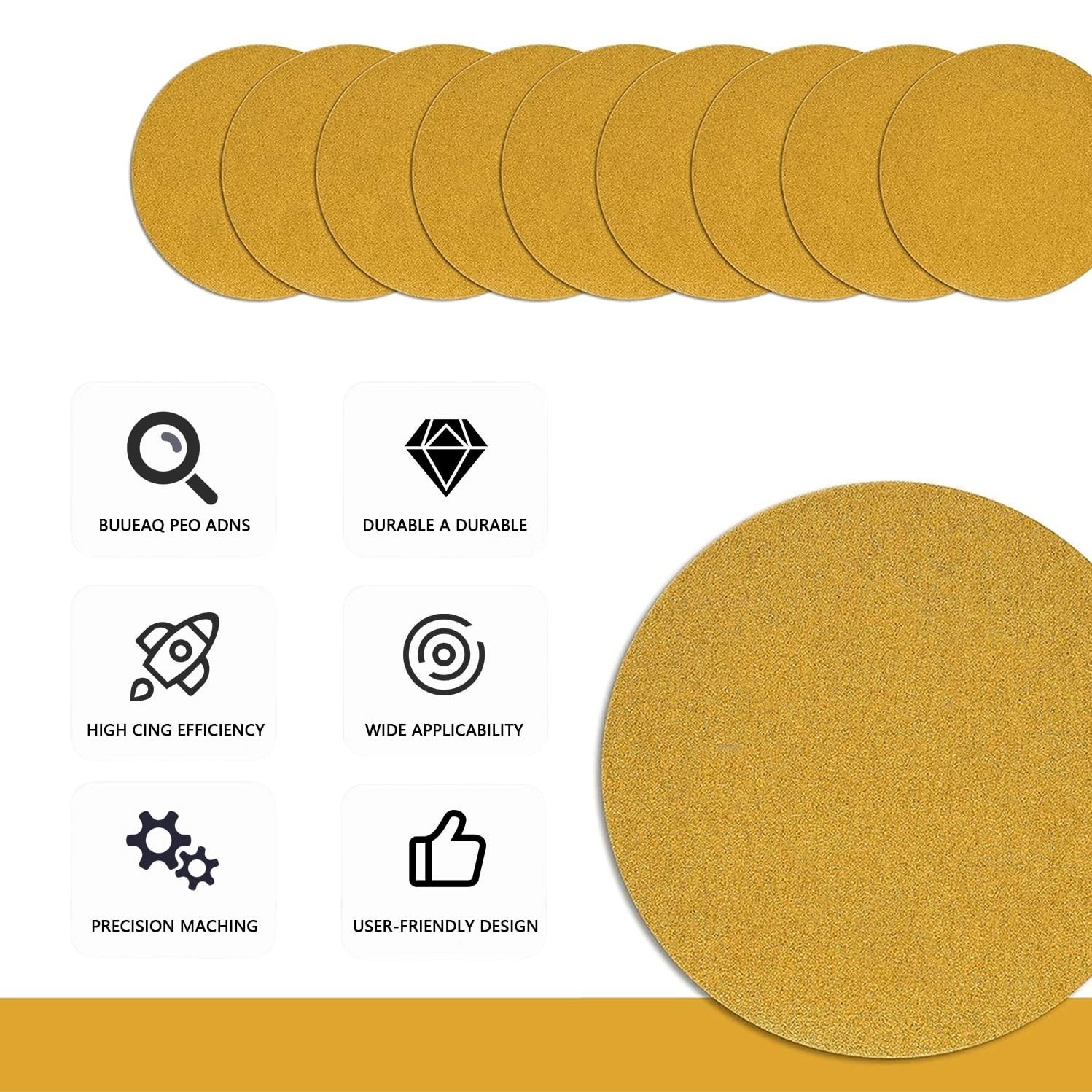 6inch 80-220Grit PSA Sanding Disc Sticky Back Sandpaper 100 Roll Adhesive Sander