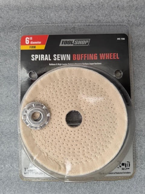 Tool Shop 6” Buffing Wheel Set – Spiral Sewn – New in Package Firm