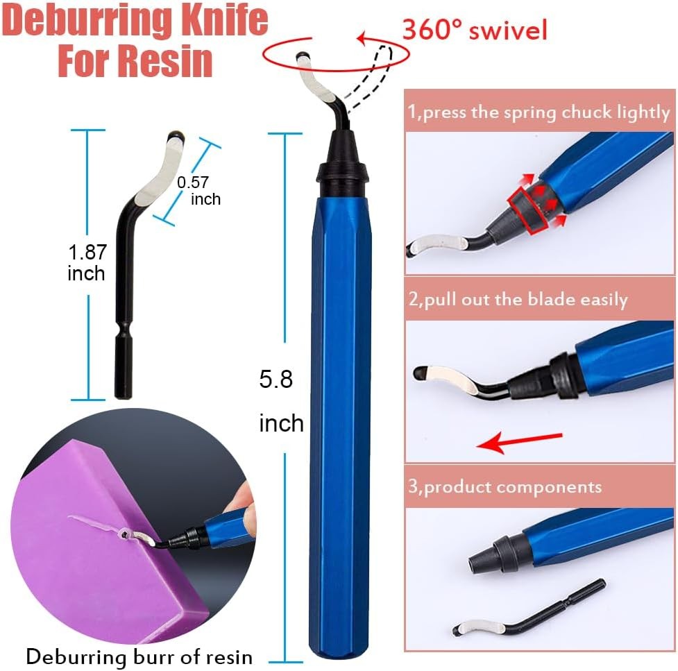 Resin Drill Polishing Kit, Electric Rotary Pen & Deburring Tool, 115PCS