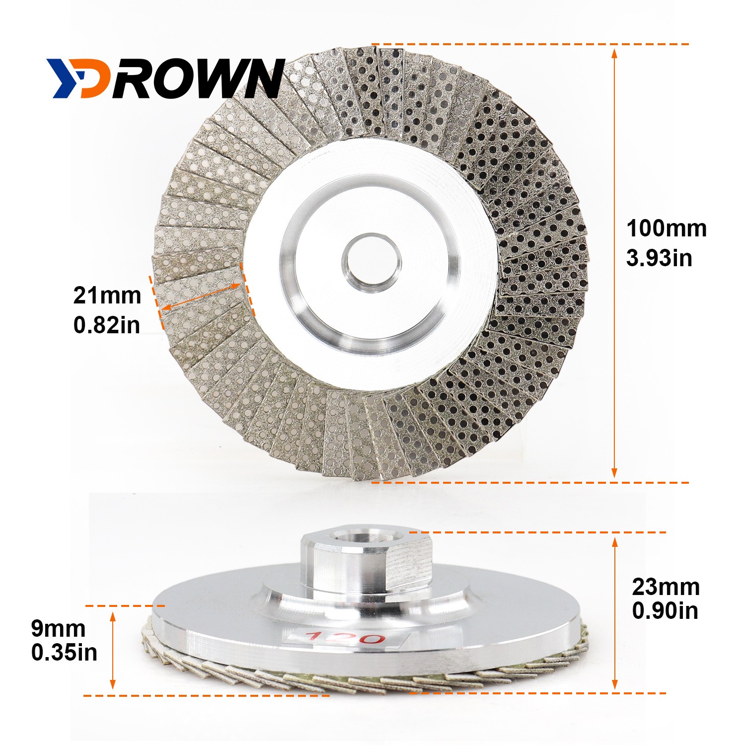 4″Diamond Flap Disc Cup Wheel Coarse with 5/8-11 or M14 Thread for Stone Sanding