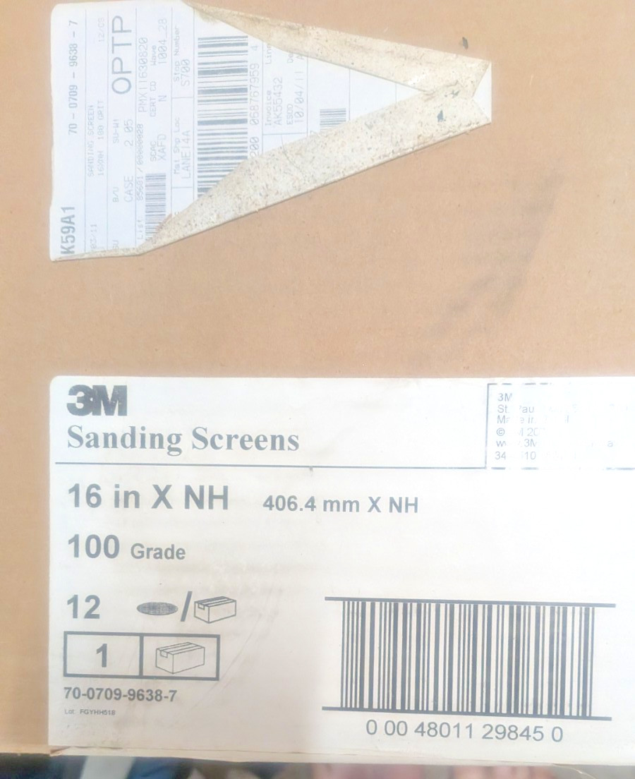 3M Sanding Screens 100 GRT 16″ x NH Round Mesh Screen Discs 12pk