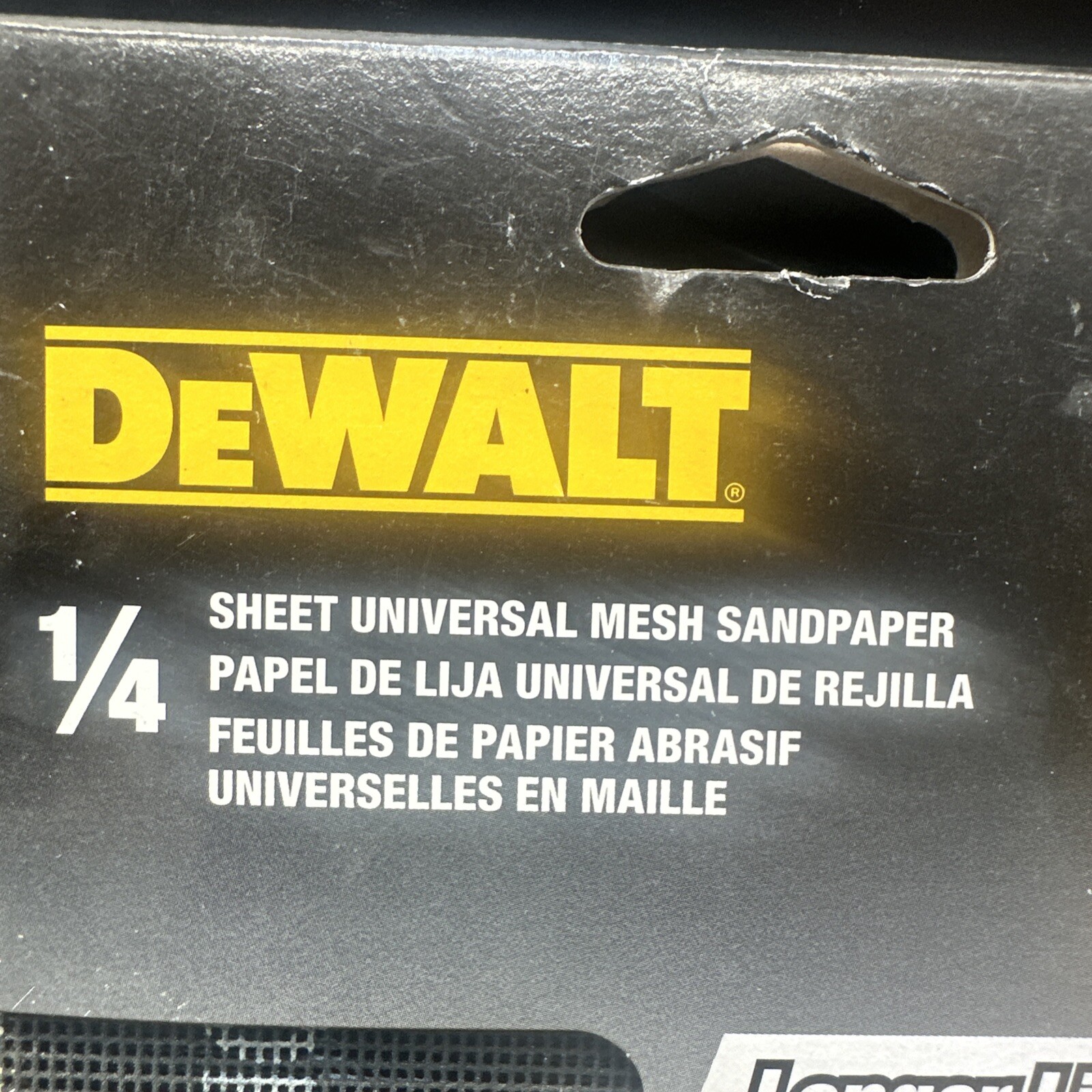 Dewalt Mesh Sandpaper, 4-1/2 in W, 5-1/2 in L, 220 Grit, Very Fine {Wall 2}