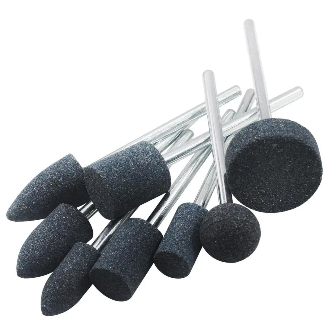 80mm Extra Long Shank Drill Grinding Stone Sets, Extended 1/4″ Shank Aluminum